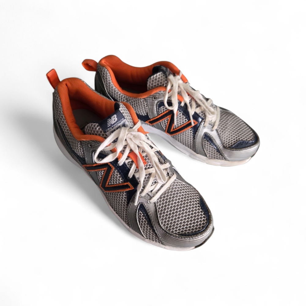 New Balance Sz 7 Big Boys 554 Orange Silver Shoes